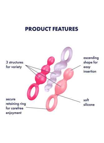 Coffret 3 plugs satisfyer couleur Booty Call - CC597160